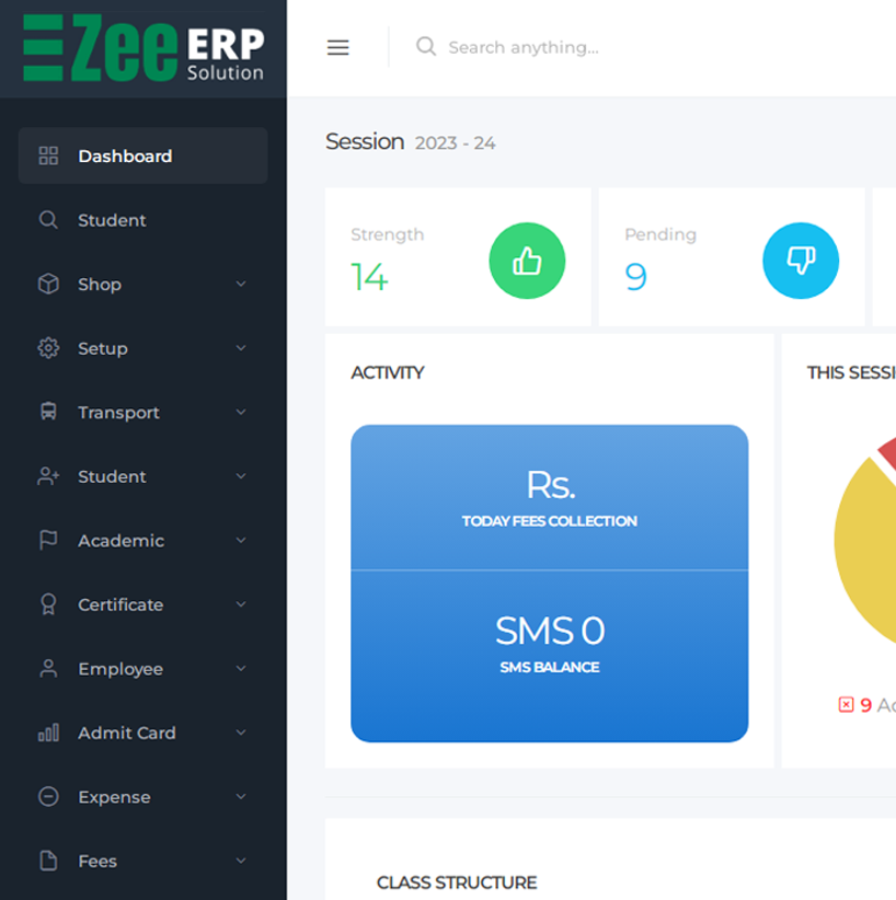 Integrated accounting features in school management software